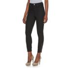 Women's Jennifer Lopez Ankle Zip Skinny Jeans, Size: 6 Avg/reg, Black