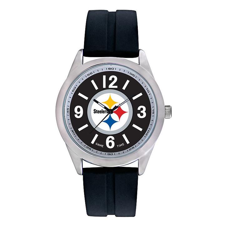 Men's Game Time Pittsburgh Steelers Varsity Watch, Black