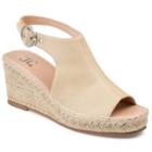 Journee Collection Crew Women's Espadrille Wedges, Size: 9, Natural