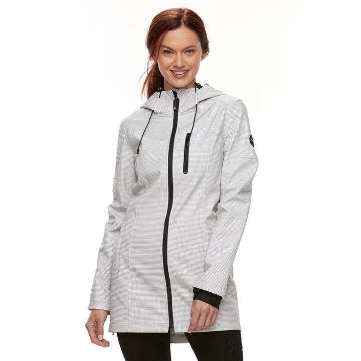 Women's Halitech Stitch Print Soft Shell Jacket, Size: Xl, White Oth
