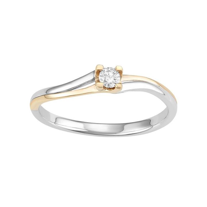 10k White Gold 1/10 Carat T.w. Diamond Promise Ring, Women's, Size: 9