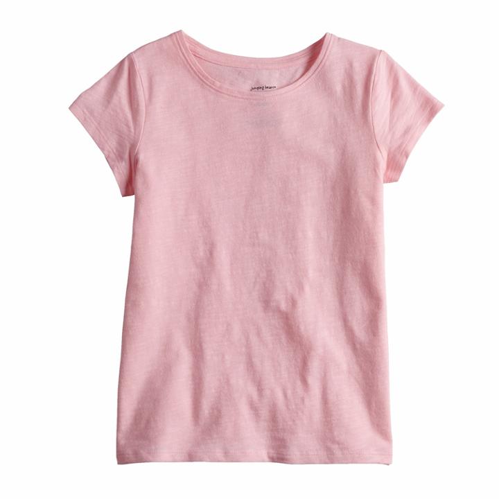 Girls 4-10 Jumping Beans&reg; Basic Solid Tee, Size: 6x, Brt Pink