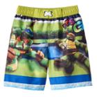 Boys 4-7 Teenage Mutant Ninja Turtles Michaelangelo & Leonardo It's Go Time Boardshort Swim Trunks, Boy's, Size: 7, Yellow Oth