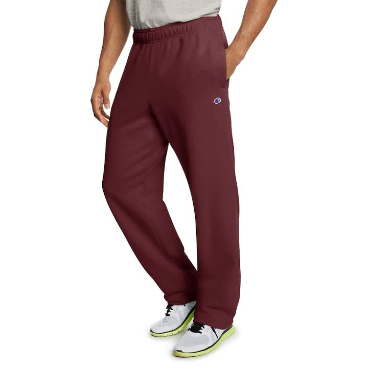 Men's Champion Fleece Powerblend Pants, Size: Small, Dark Red