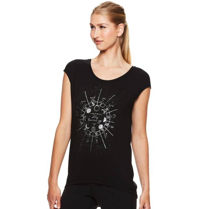 Women's Gaiam Dani Yoga Graphic Tee, Size: Xl, Oxford