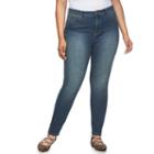Plus Size Jennifer Lopez High-rise Skinny Jeans, Women's, Size: 20 W, Dark Blue