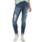 Juniors' Mudd&reg; Mid-rise Ankle Jeggings, Teens, Size: 11, Dark Blue