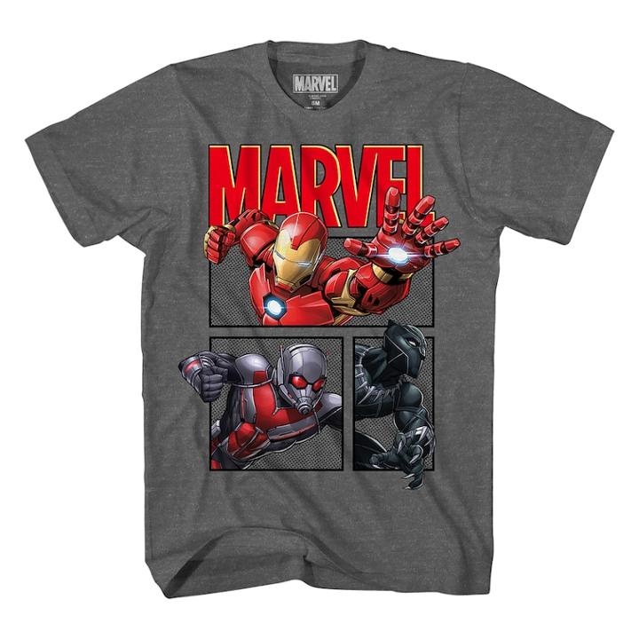 Boys 8-20 Marvel Comics Iron Man Hi-five Tee, Size: Medium, Grey