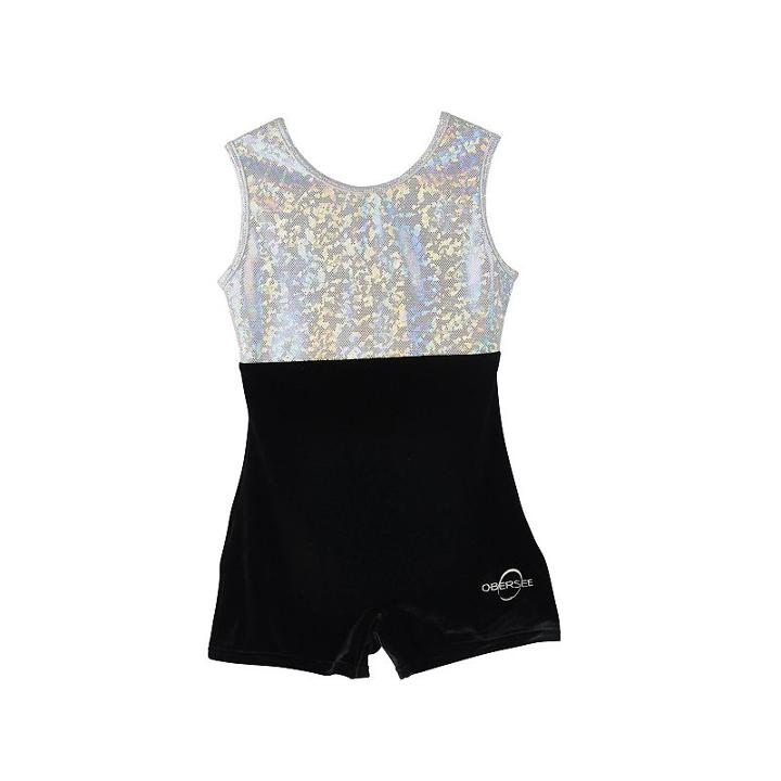 Girls 2-10 Obersee Gymnastics Biketard, Girl's, Size: Xs, Black
