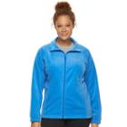 Columbia, Plus Size Three Lakes Fleece Jacket, Women's, Size: 1xl, Med Blue