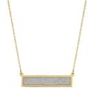 18k Gold Over Silver Glitter Bar Link Necklace, Women's, Size: 16, Yellow