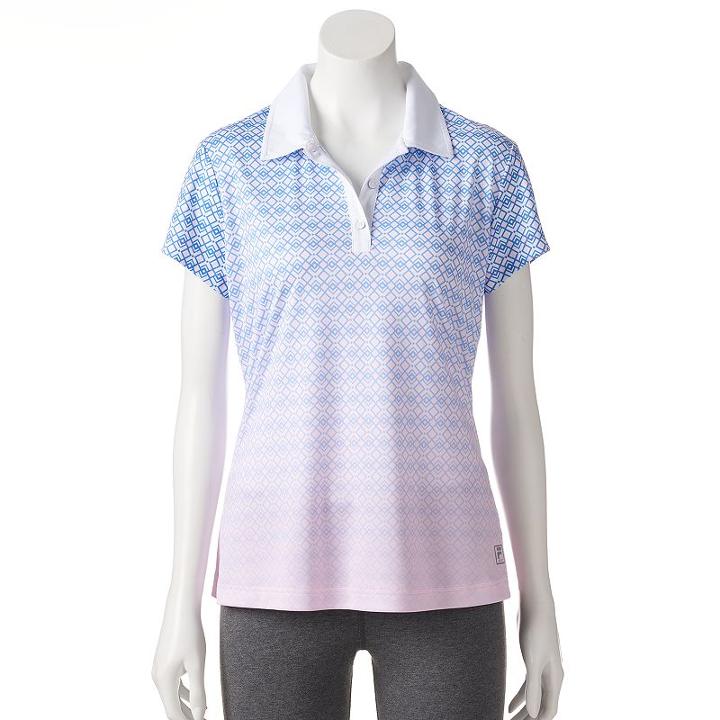 Women's Fila Sport&reg; Reflective Trim Golf Polo, Size: Small, White
