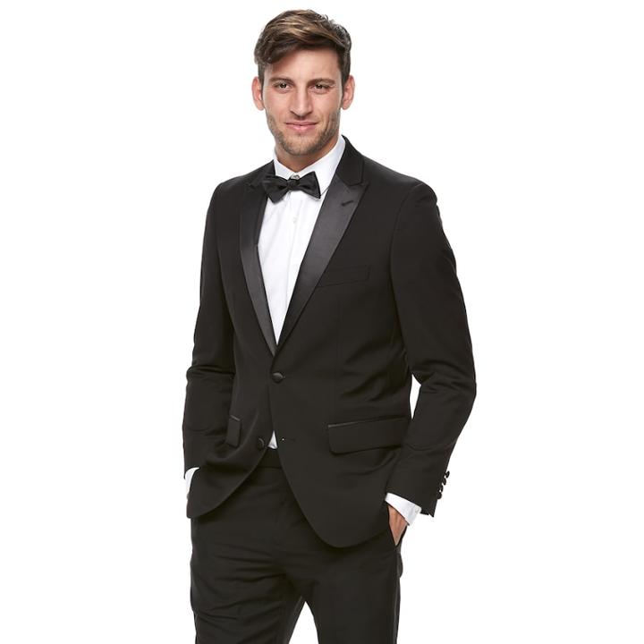 Men's Apt. 9&reg; Slim-fit Tuxedo Jacket, Size: 42 Short, Black