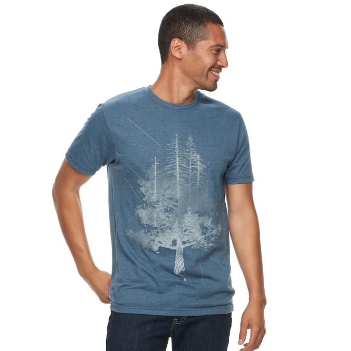 Men's Apt. 9&reg; Soft Touch Tree Tee, Size: Xl, Blue (navy)