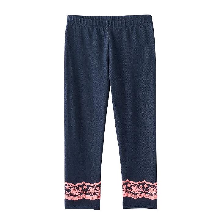 Girls 7-16 & Plus Size So&reg; Textured Hem Capri Leggings, Girl's, Size: 7-8, Oxford