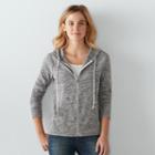 Women's Sonoma Goods For Life&trade; Marled Hoodie, Size: Xl, Black