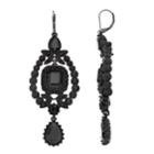 Simply Vera Vera Wang Black Statement Drop Earrings, Women's