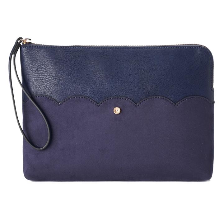 Lc Lauren Conrad Madolen Scalloped Wristlet, Women's, Blue (navy)