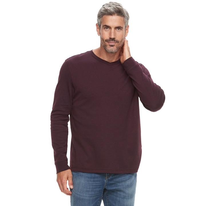 Men's Croft & Barrow&reg; Classic-fit Easy-care V-neck Tee, Size: Xxl, Drk Purple