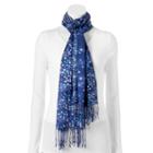 Apt. 9&reg; Fringed Circles Oblong Scarf, Women's, Dark Blue