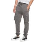 Men's Hollywood Jeans Houghton Fleece Cargo Jogger Pants, Size: Medium, Med Grey