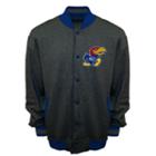 Men's Franchise Club Kansas Jayhawks Classic Fleece Jacket, Size: Xxl, Grey