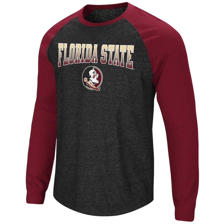 Men's Florida State Seminoles Hybrid Ii Tee, Size: Large, Grey (charcoal)