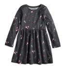 Girls 4-10 Jumping Beans&reg; Shirred Skater Dress, Size: 6x, Dark Grey