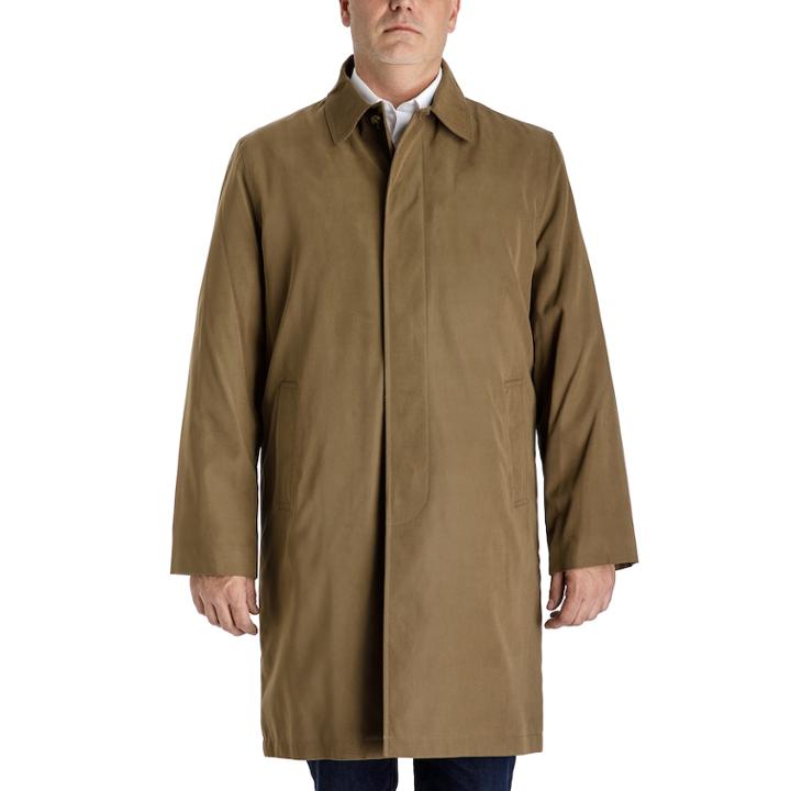 Men's Towne By London Fog Microfiber Rain Jacket, Size: 44 Long, Dark Beige