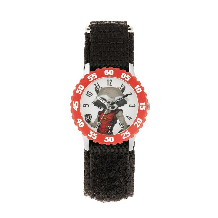 Marvel Guardians Of The Galaxy Vol. 2 Rocket Kids' Time Teacher Watch, Boy's, Size: Medium, Black
