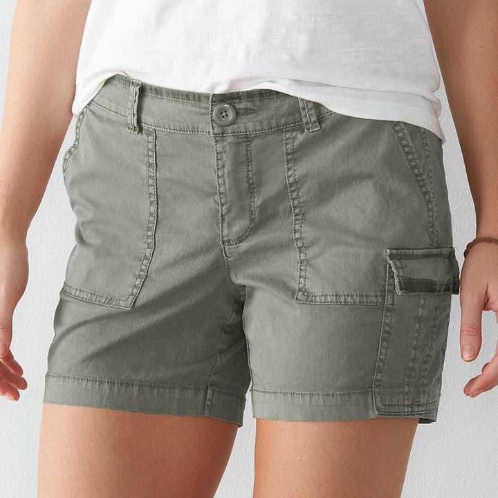 Women's Sonoma Goods For Life&trade; Utility Shorts, Size: 14, Lt Green