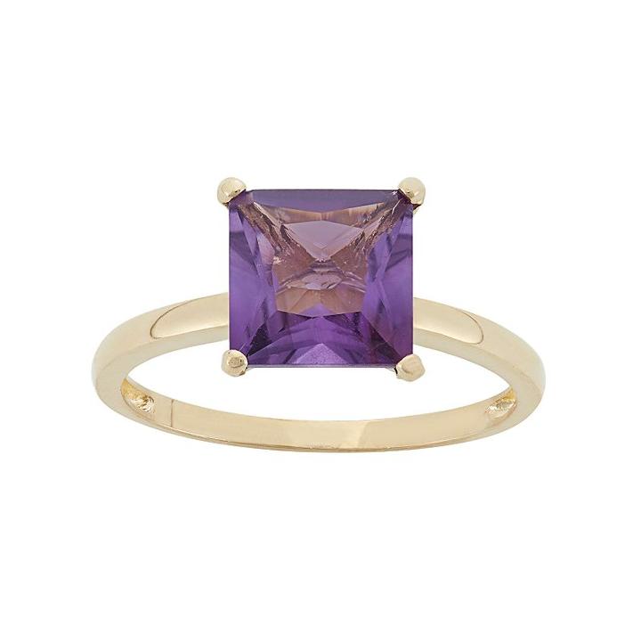 Amethyst 10k Gold Ring, Women's, Size: 5, Purple