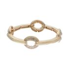 Napier Textured Oval Link Stretch Bracelet, Women's, Gold