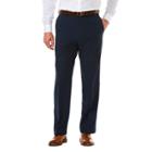 Big & Tall Haggar&reg; Cool 18&reg; Pro Wrinkle-free Flat-front Expandable Waist Pants, Men's, Size: 52x32, Blue (navy)