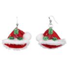 Christmas Sequined Santa Hat Drop Earrings, Women's, Multicolor