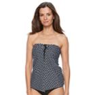 Women's Croft & Barrow&reg; Flyaway Bandeaukini Top, Size: 16, Black