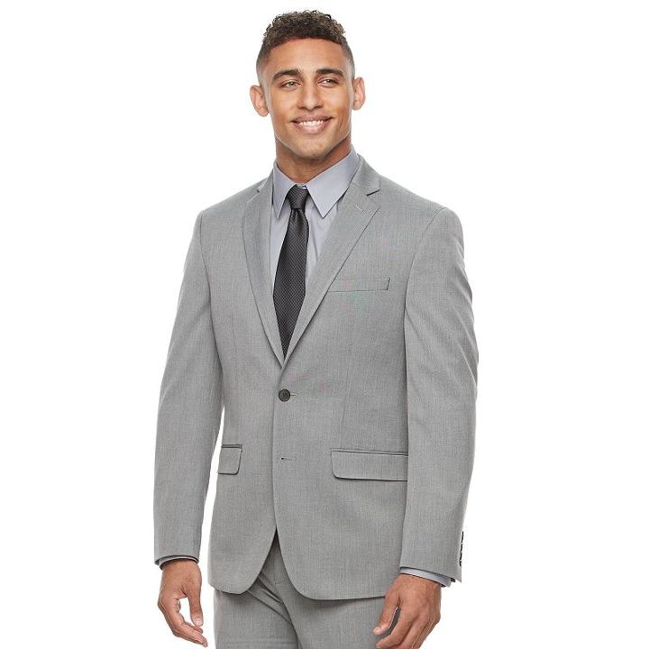 Men's Van Heusen Flex Slim-fit Suit Jacket, Size: 40 - Regular, Light Grey