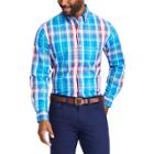 Big & Tall Chaps Regular-fit Stretch Easy-care Button-down Shirt, Men's, Size: Xl Tall, Blue