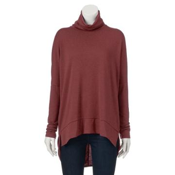 Juniors' Ransom Drop-shoulder Turtleneck, Girl's, Size: Small, Drk Orange