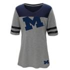 Juniors' Michigan Wolverines Football Tee, Women's, Size: Medium, Blue (navy)