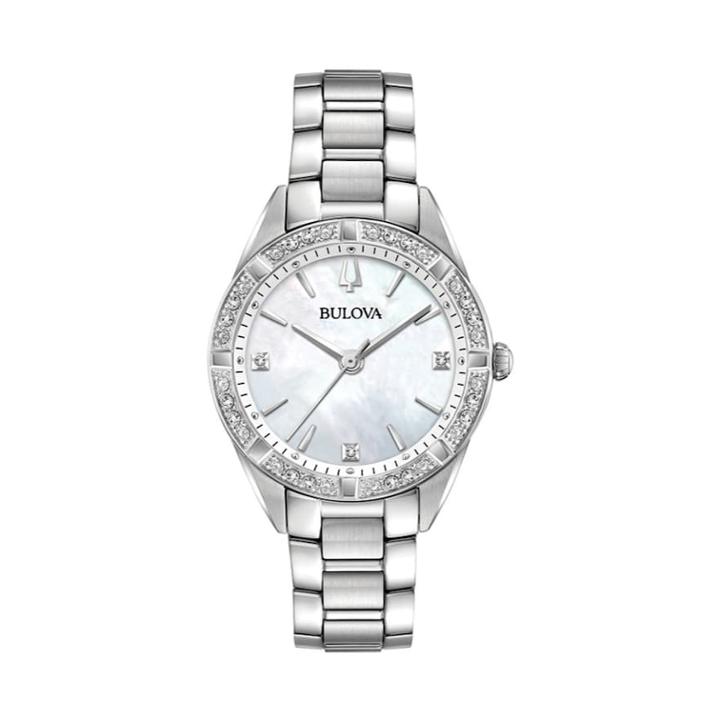 Bulova Women's Sutton Diamond Stainless Steel Watch - 96r228, Silver
