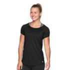 Women's Tek Gear&reg; Raglan Base Layer Workout Tee, Size: Medium, Black