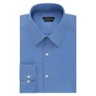 Men's Van Heusen Slim-fit Wrinkle-free Pique Dress Shirt, Size: 17.5 36/37, Blue