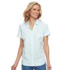 Women's Croft & Barrow&reg; Wrinkle-resistant Shirt, Size: Medium, Med Blue