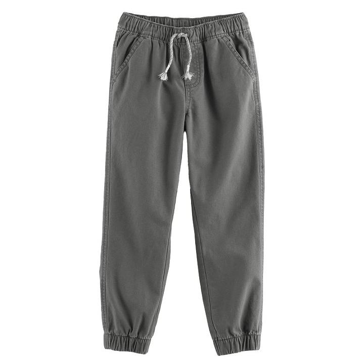 Boys 4-10 Jumping Beans&reg; Canvas Jogger Pants, Size: 6, Med Grey
