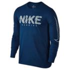 Men's Nike Dri-fit Running Tee, Size: Medium, Med Blue