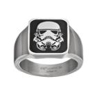 Star Wars Men's Stormtrooper Stainless Steel Ring, Size: 9, Grey