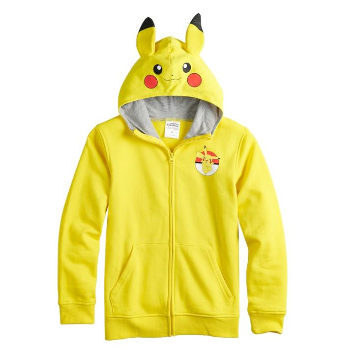 Boys 8-20 Pokemon Fleece Hoodie, Size: Small, Gold