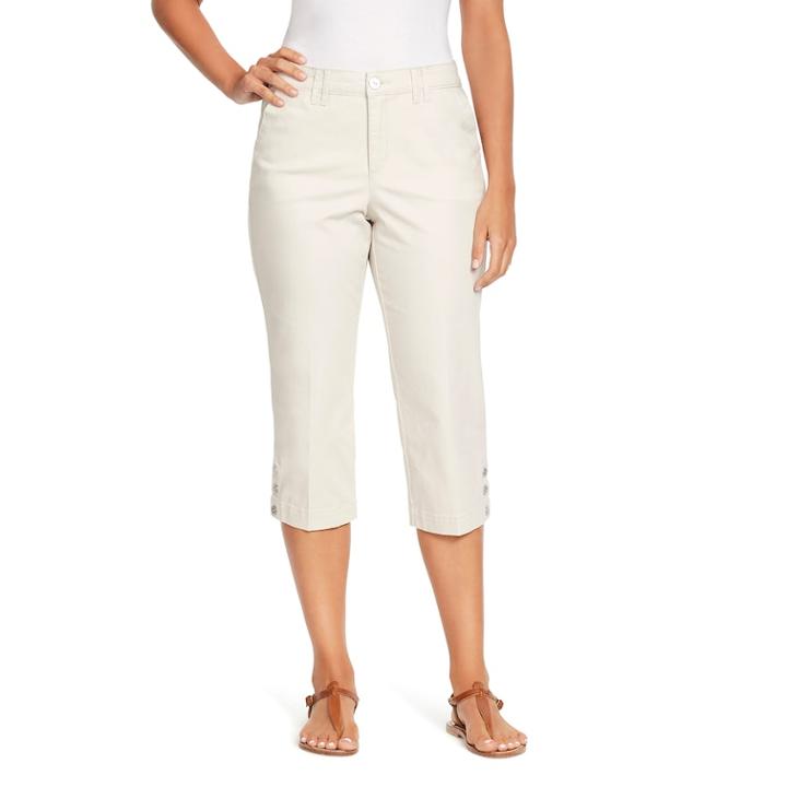 Women's Gloria Vanderbilt Violet Capris, Size: 8, Brown