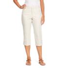 Women's Gloria Vanderbilt Violet Capris, Size: 8, Brown